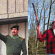 Iraq's Saddam Hussein and Kentucky's Travis Lee Butler hone their cloud-shooting skills.